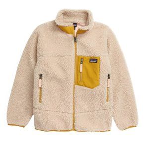 Kids' Retro-x Fleece Jacket In Natural W/buckwheat Gold-nabg